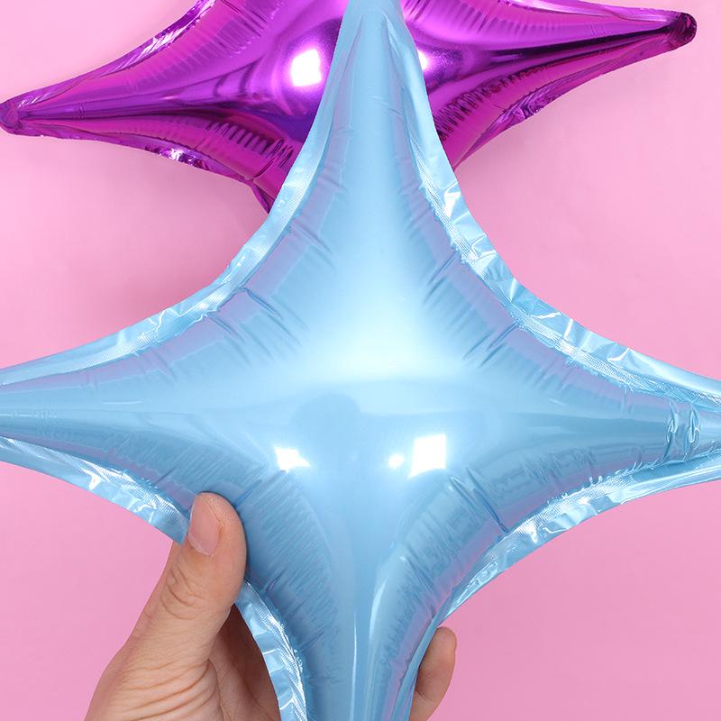 10" Four-Point Star Aluminum Foil Balloon for Birthdays and Parties