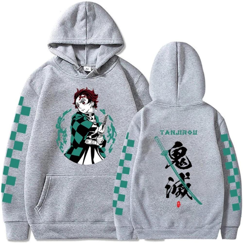 Demon Slayer Japan Anime Plus Size Hoodie Tanjiro Kamado Men Women Sweatshirts Y2k Harajuku Unisex Clothes Tops