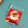 100Pcs Saco de presente de Natal autoadesivo biscoitos doces saco de embrulho festa de ano presente lanche cozimento saco plástico