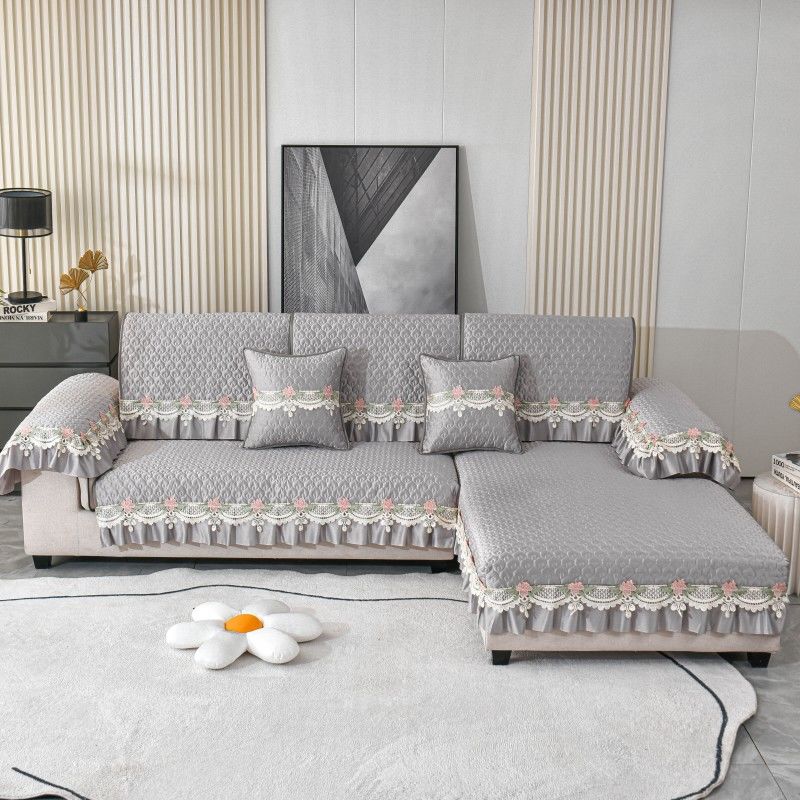 Plush Sofa Covers Four Seasons Sofa Towel Fabric Seat Cushion Backrest Towel Simple Modern Couch Cover Non-slip Sofa Bed Cover