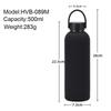 Double-Layer Stainless Steel Vacuum Insulated Travel Mug With Carrying Handle - 500ml Portable Outdoor Water Bottle