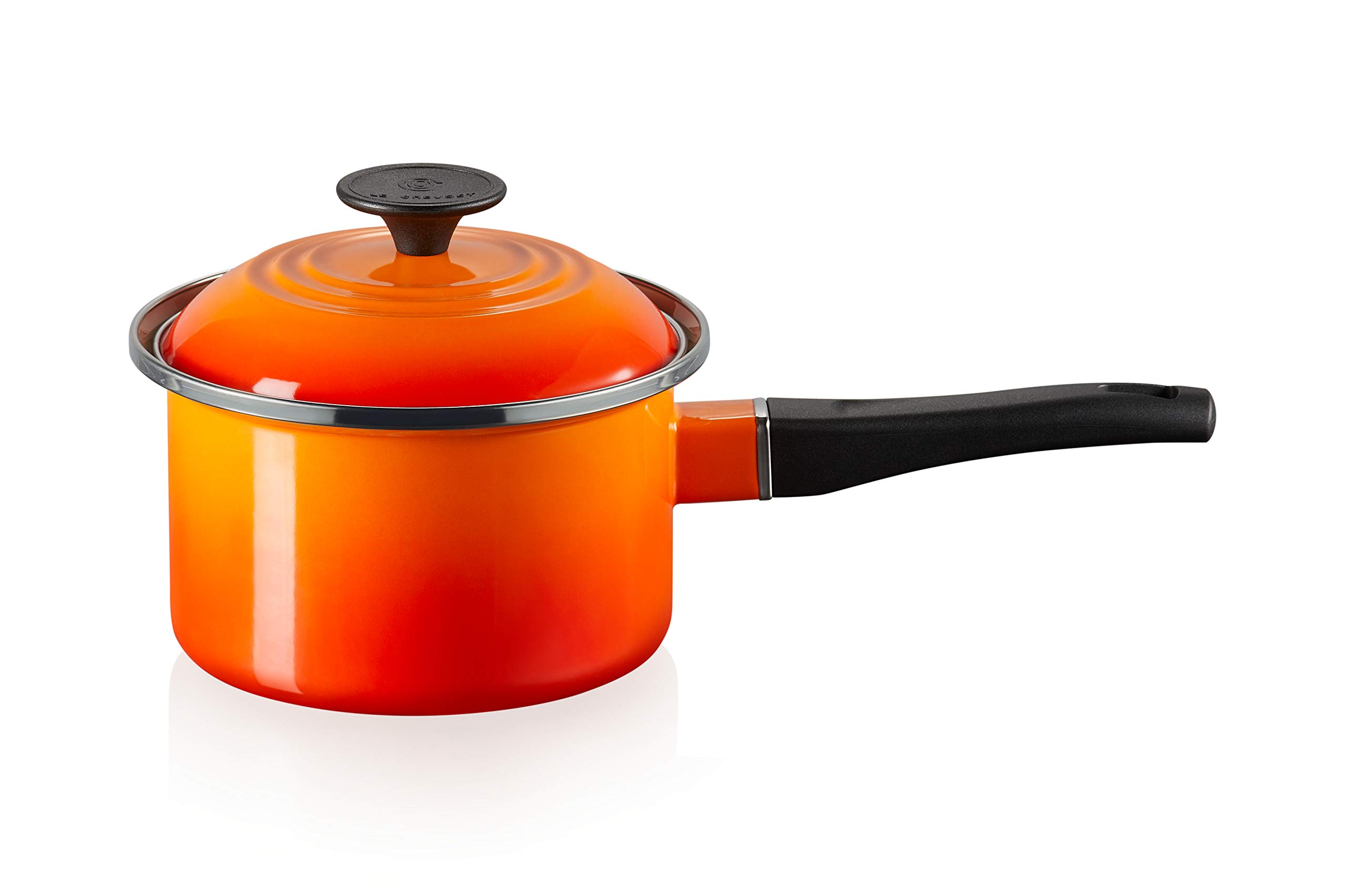 

Le Creuset Enamel Saucepan EOS, 16 cm, Orange [Official Product in Japan]