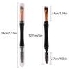 Mini Dual Ended Makeup Brush Angle Eyebrow Eyeshadow Eyeliner Brush With Dust-proof Cover Contouring Eyes Cosmetic