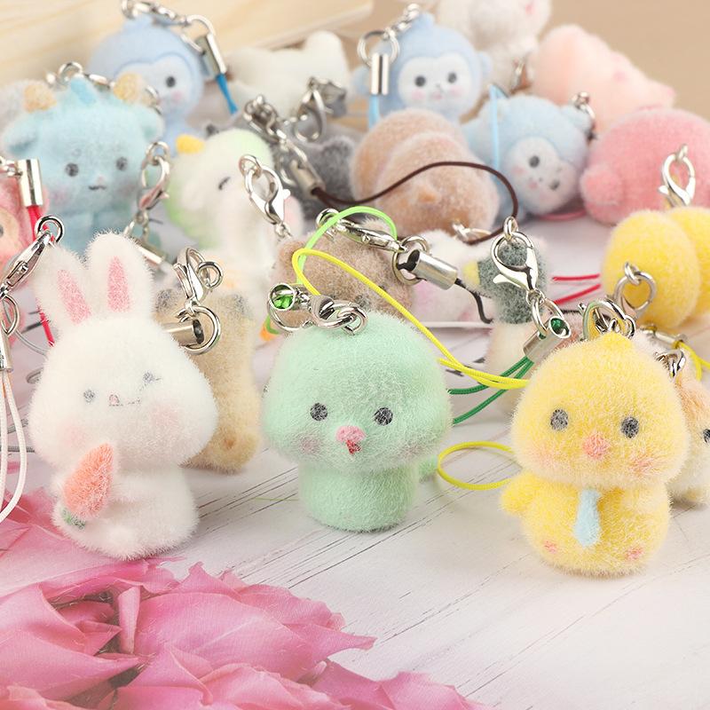 Soft Plush Animal Keychain Adorable Bag Charm Pendant Keyring for School Phone Holder Gifts for Friends