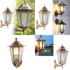 Retro Outdoor Hexagonal Wall Lamp With Copper Finish And Waterproof Led Technology