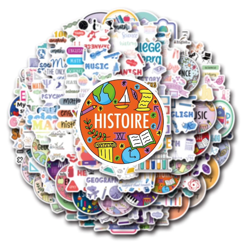 110 Autocollants Graffiti Nouveau Style Scolaire Décorez Valise Téléphone Portable Imperméables Autocollants Personnalisés