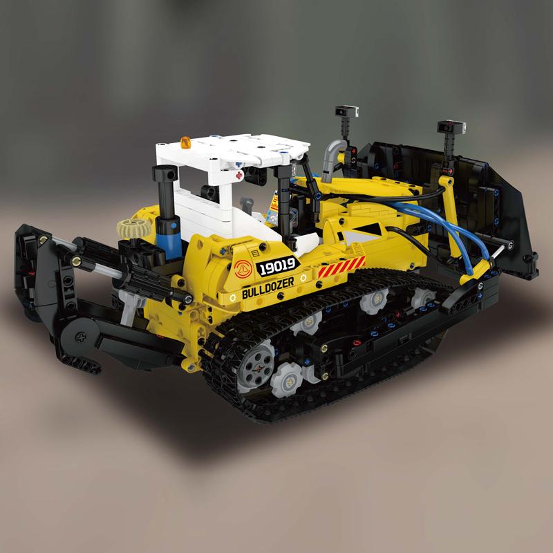 Mould King 19019 Technical Car Toys The MOC PR756 Bulldozer Building Block Enginerring Truck Brick Set Kids Christmas Gift