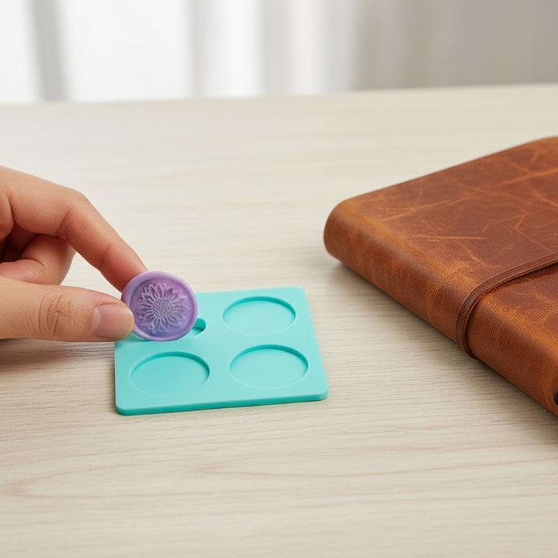 1PC For 25mm Stamp Sealing Wax Fix Shapes Mats Sealing Fixer Scrapbook Envelope Wax Seal Stamp Silicone Mold Pad DIY Making Tool