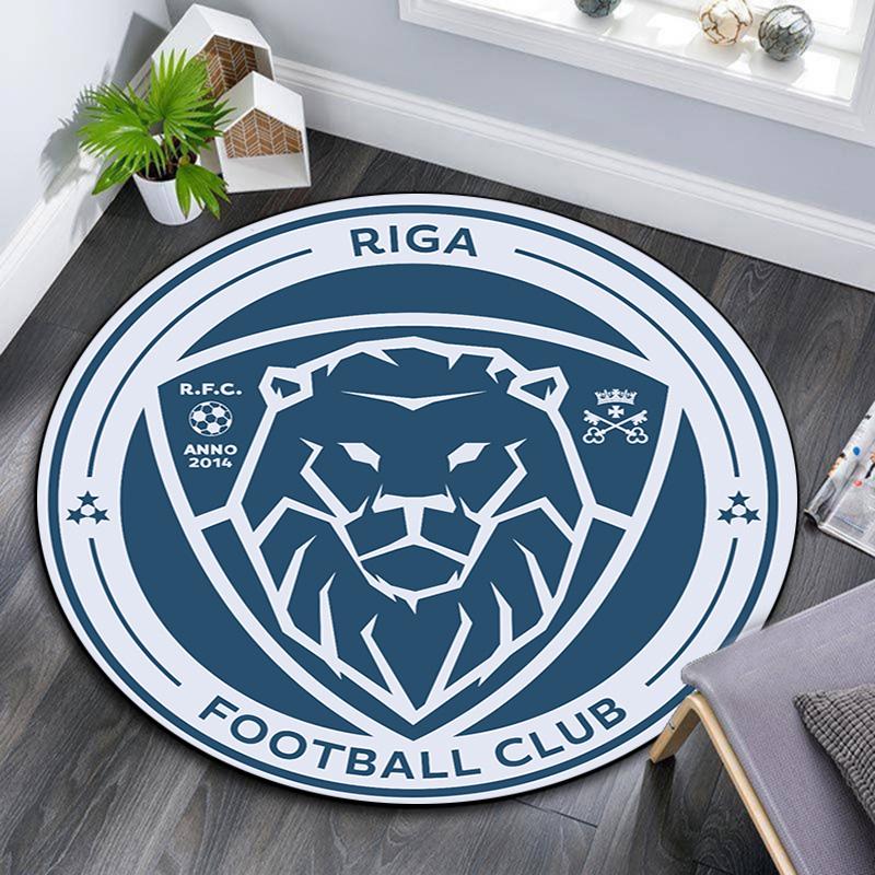 Riga FC Round Area Rug Under Office Chairs Bedroom Living Room Home Decor
