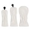 3Pcs Waterproofs Golfs Headcover PU Leather Golfs Club Head Cover Leaf Pattern Fairway Wood Head Cover Golfs Accessories