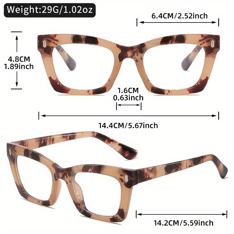 Square Frame Transparent Glasses Retro Fashion Computer Glasses Decoration Non-Prescription Flat Mirror Glasses for Men and Wome