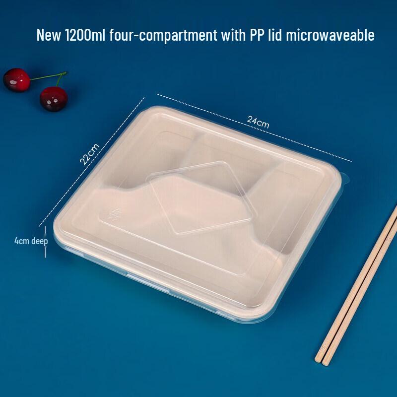 ZLIII Disposable 4-Compartment Meal Prep Containers