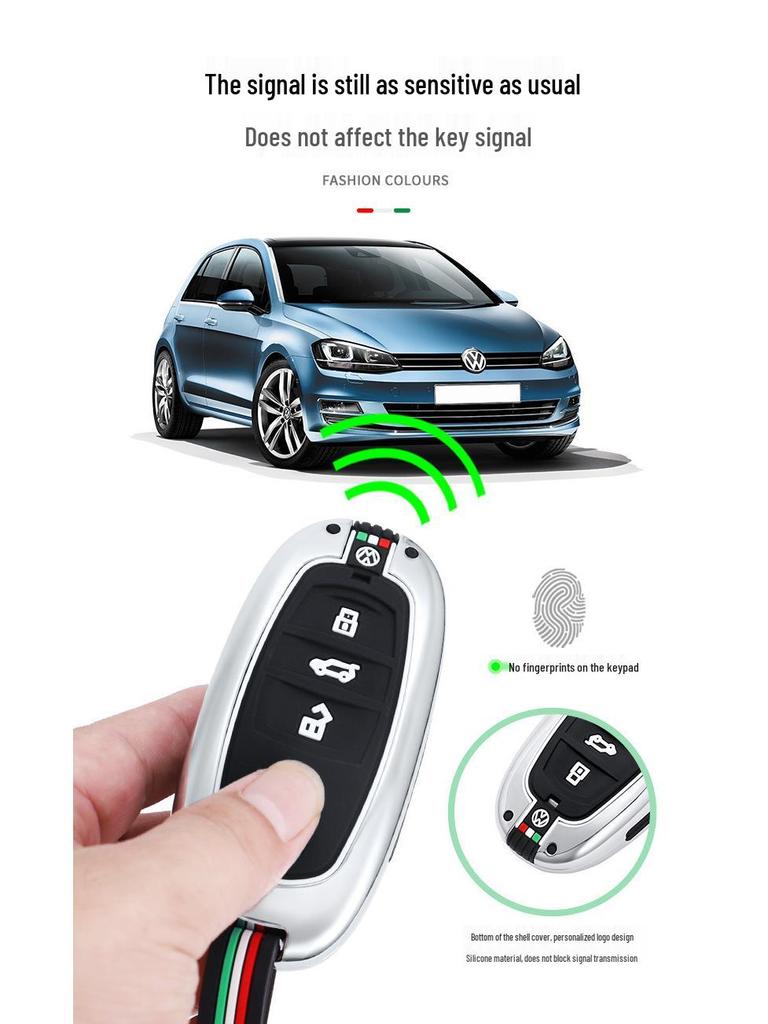 Volkswagen Touareg One-Button Start Key Case (2011-2018) - Metal Smart Key Bag