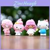 Kuromi Hello Kitty Melody Pvc Figurines With Unique Creative Style For Playroom And Collection