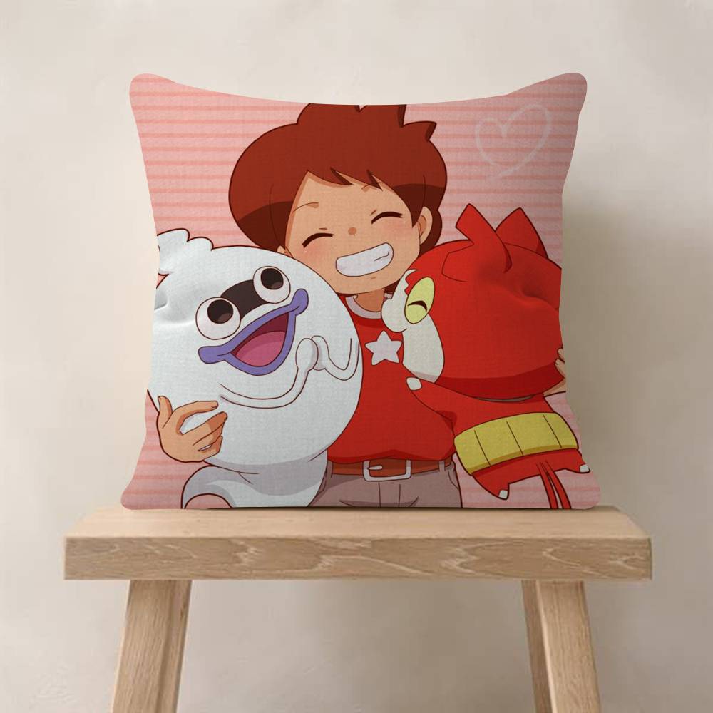 Anime Yokai Cute Watch   Maple Design Cushion Cover Happy Autumn Harvest decor Holiday Decorati Pillow Cover