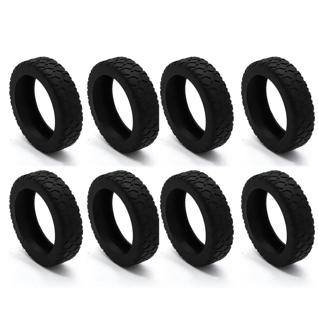 8pcs Travel Suitcases Wheel Protection Cover Anti Slip Wear Resistant Silicone Silents Protector for Carry on Luggage Caster