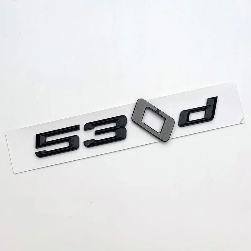 3D ABS Logo 530d Emblem Letters Sticker Car Rear Trunk Badge Decal For BMW 5 Series E60 E39 F10 F11 E61 F07 G30 Auto Accessories