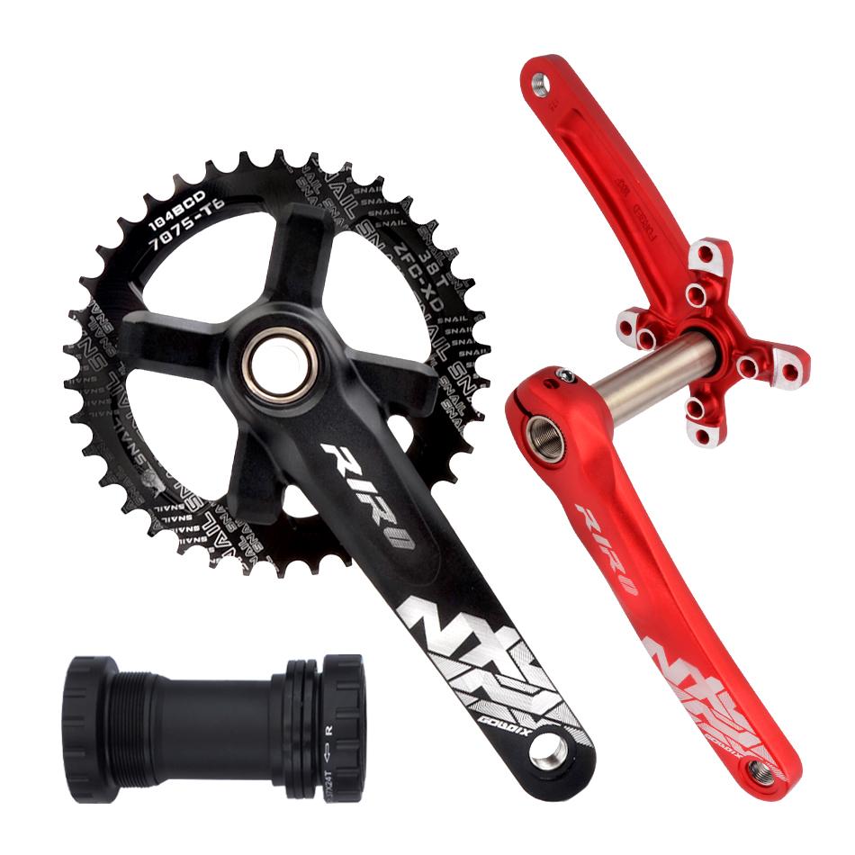 Mechanizm korbowy do roweru górskiego RIRO XT Mtb Hollowtech ramiona korby do zintegrowanej świecy rowerowej Pe 2 korony 104bcd korbowody