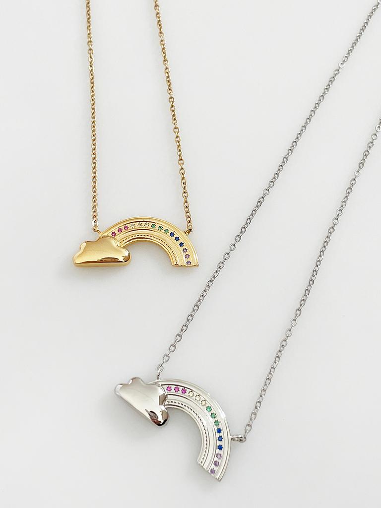 August Harmony Rainbow Cloud Necklace (2 Colors)
