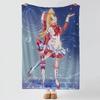 Anime A-Ashita no Nadja Throw Soft Warm Flannel Blanket, Multi-use Throw for Bed Sofa Office, Air Conditioning Nap Blanket