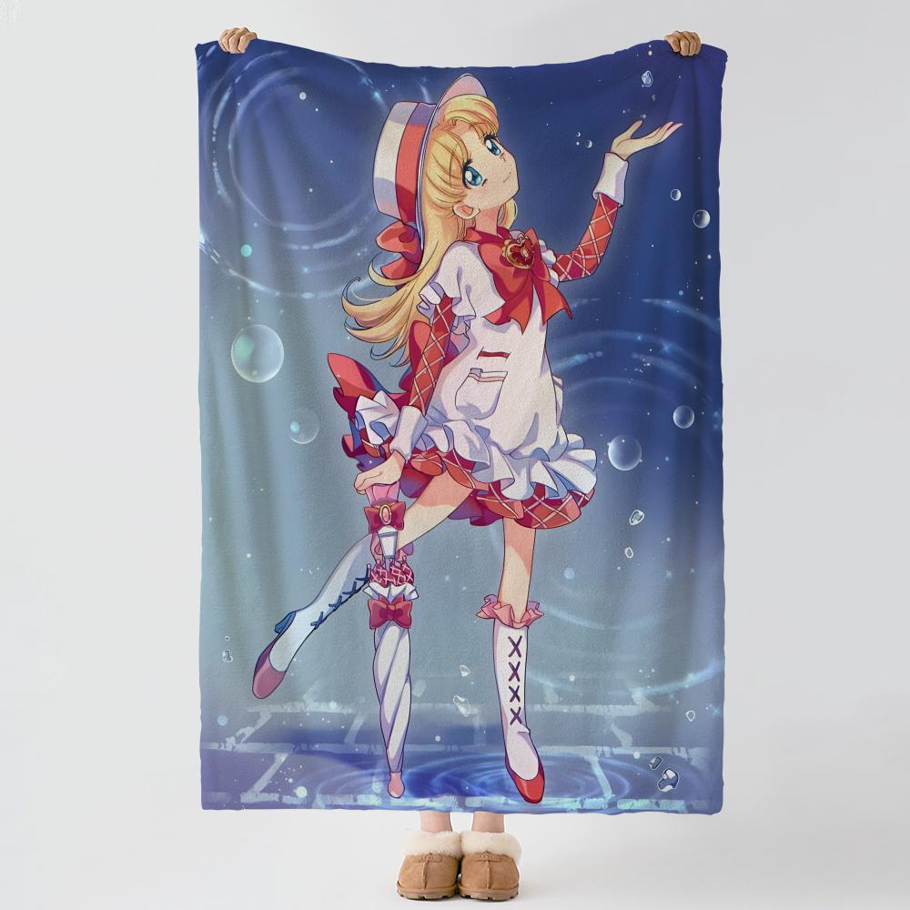 Anime A-Ashita no Nadja Throw Soft Warm Flannel Blanket, Multi-use Throw for Bed Sofa Office, Air Conditioning Nap Blanket
