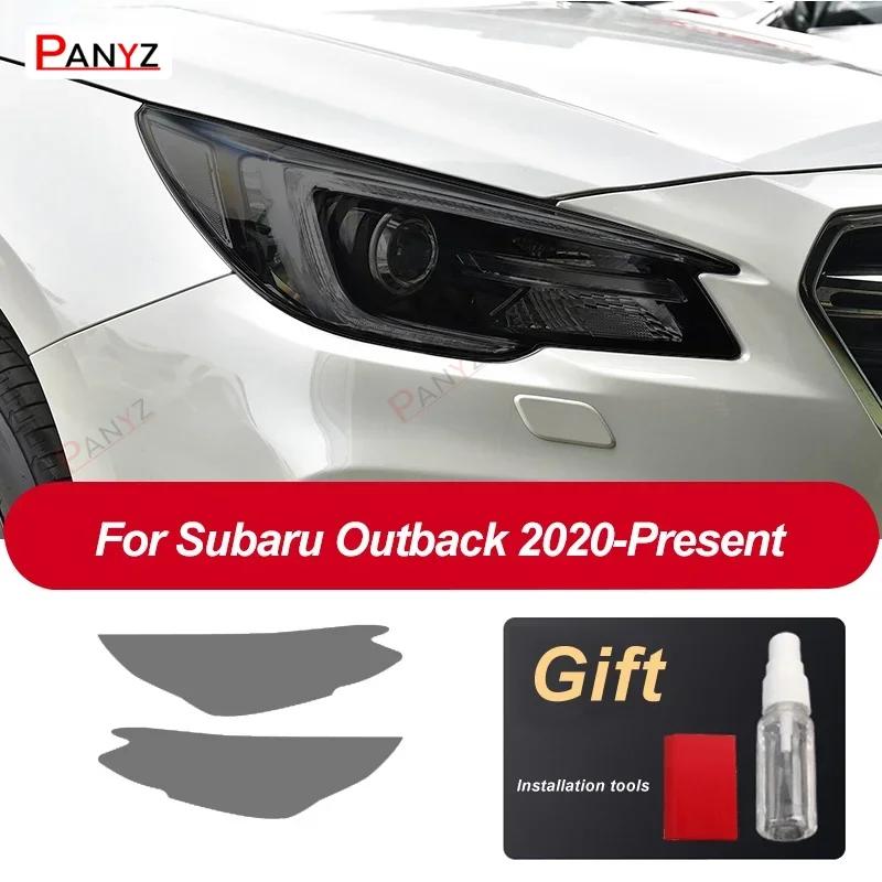 2 Pcs Car Headlight Protective Film Front Smoked Black TPU Sticker For Subaru Forster WRX BRZ Outback Legacy Impreza Accessories