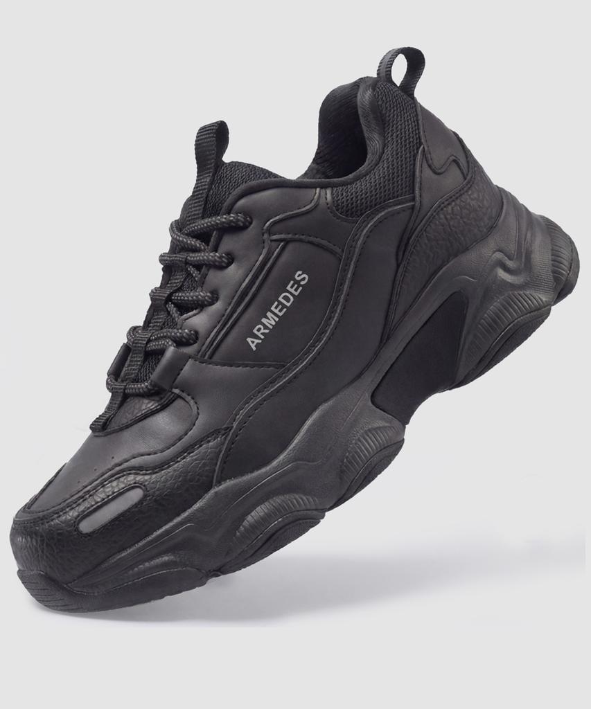 Armedes 4.5Cm Height-Increasing Non-Slip Comfortable Sneakers Ar-2012 Black (A Type)