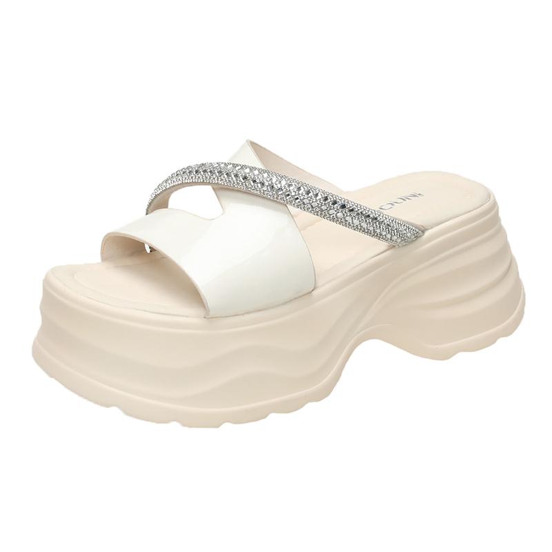 Fashion Summer Women Slippers New 2024 Thick Sole Dad Shoes Casual High Platform Slides Leisure Outside Flip-Flops Sneakers Woman 7.5CM