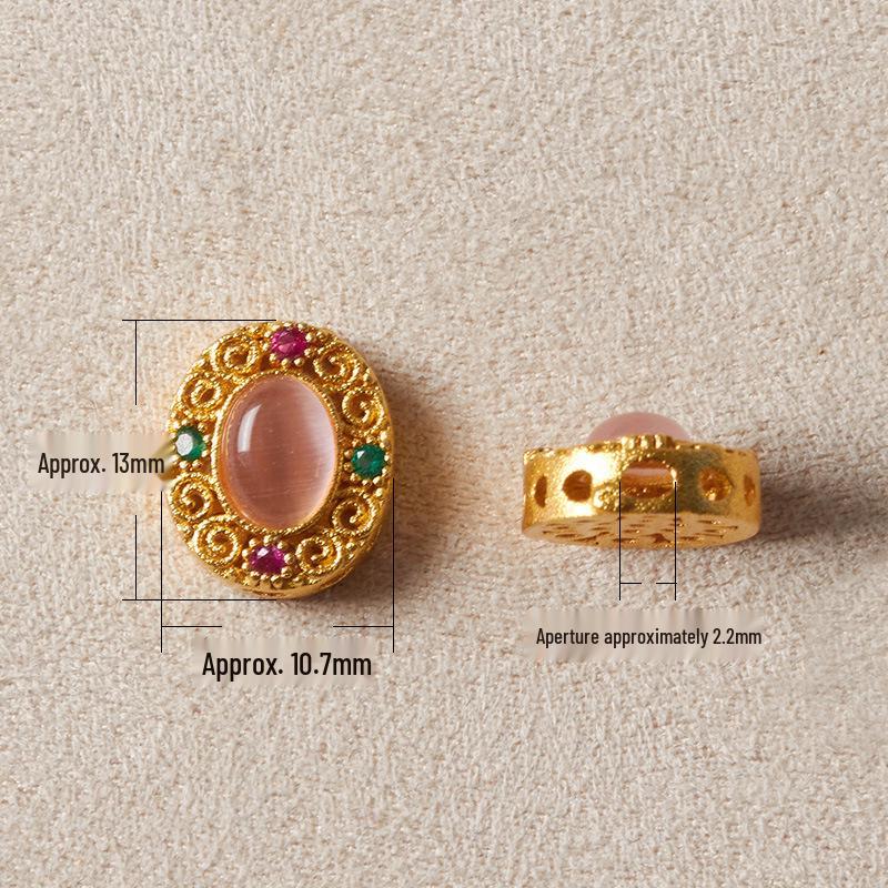 Медные позолоченные розовые циркониевые хрустальные разделители для изготовления ювелирных изделий