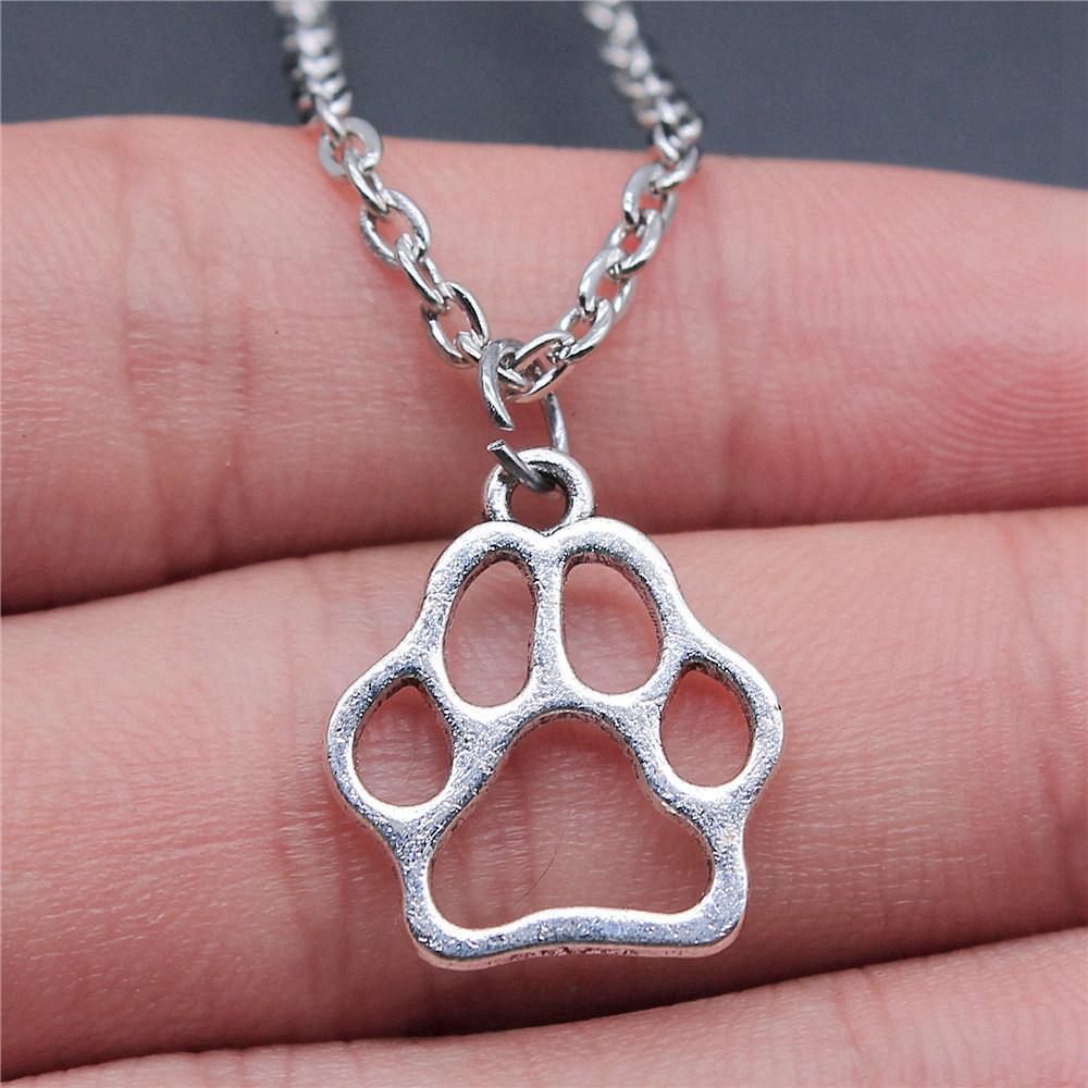 Pet Dog Cat Pendant Antique Bronze Metal Choker Necklace for Women New Arrival Gift
