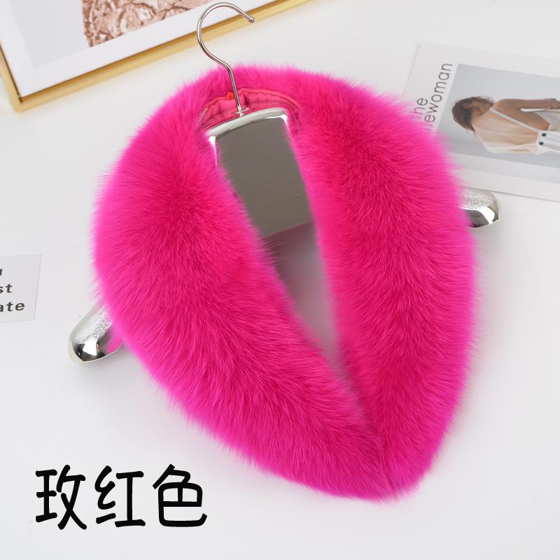 Real Fox Fur Collar Women Winter Natural Fur Scarf Fluffy Fur Shawls For Women Collars Men Coat Large Size Neck Warmer Scarves