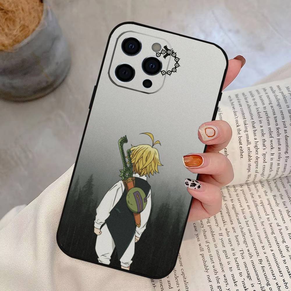 

Чехол для телефона «Семь смертных грехов» для iPhone 17, 16, 15, 14, 13, 12, 11 Plus, Pro Max, Другие Мягкий Черный Чехол iPhone16Plus