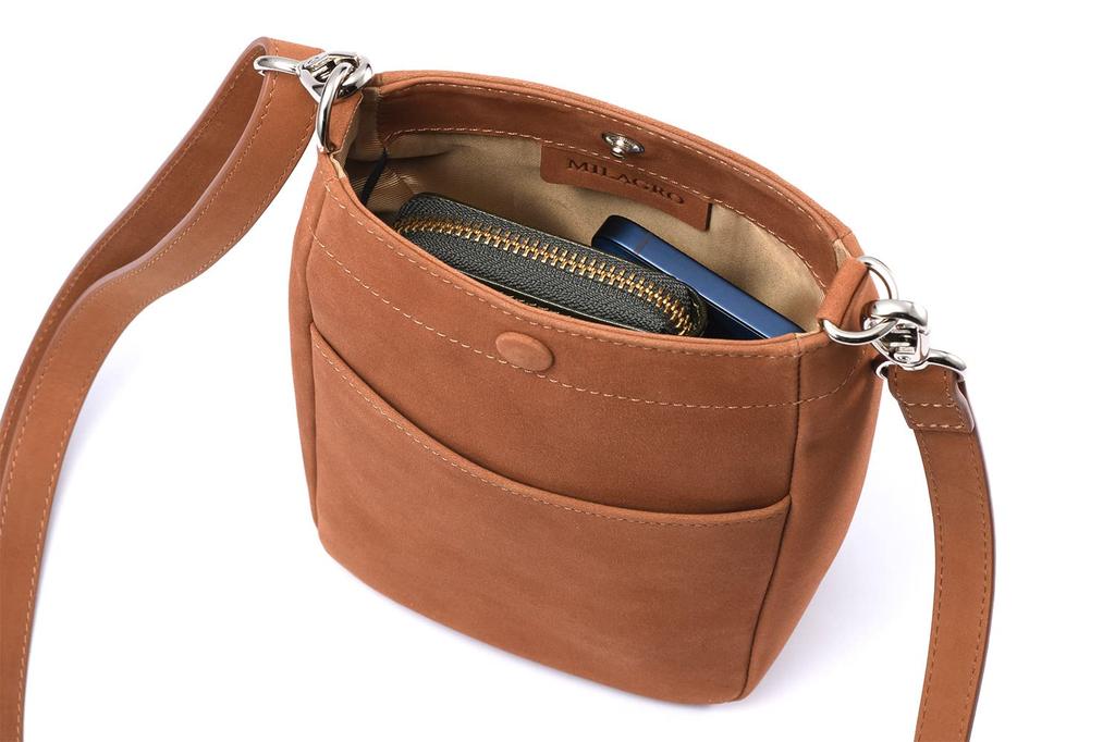 Milagro Pfirsichleder Herren Mini Schultertasche (Mini Schultertasche, Umhängetasche, Crossbody-Tasche, Klein, Mini Leder, Stilvoll, Beliebt, Geschenk) CA-PH-646