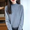 A New Style of Women's Autumn and Winter Hollowed-out Knitted Sweater Paired with A Base Layer A Pullover Long-sleeved and Semi-high-neck Sweater