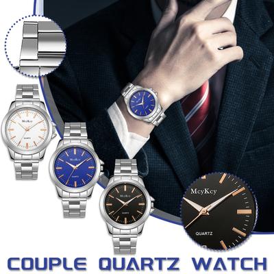 Drei-Augen-nicht-mechanische Paaruhr Herrenuhr Damenmode Stahlgürtel Damenuhr