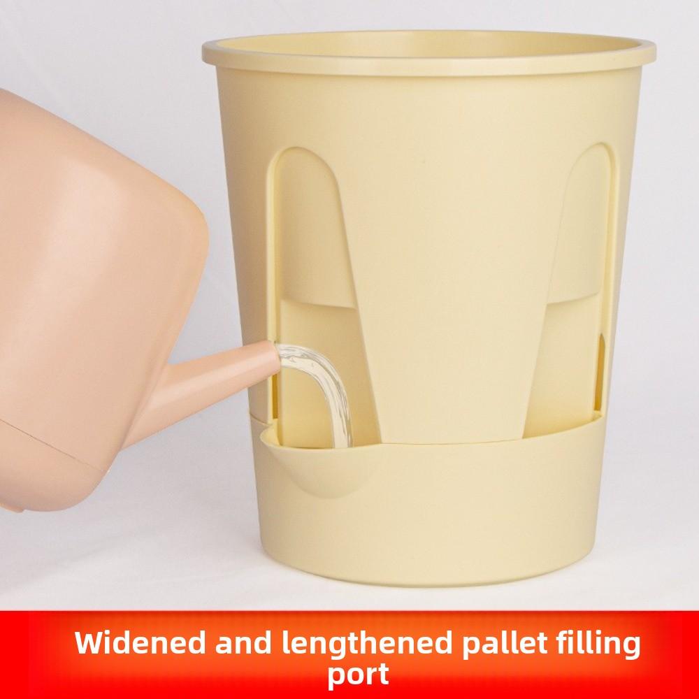 Plastic Self Absorbing Flowerpot Thickened Water Storage Hydroponic Flowerpot Tall Drain Holes Large Capacity