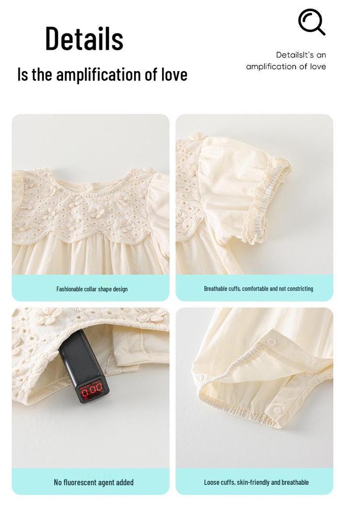 Korean Style Baby Girl Long Sleeve Jumpsuit - Summer 2026 Collection