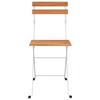 VidaXL Lot de 6 Chaises de Bistrot Pliantes, Sièges de Terrasse, Chaises de Balcon, Meubles de Patio Extérieur, Bois 3152108