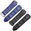 26X19mm Real Cow Leather Rubber Watchband for HUBLOT Classic Fusion Universe Big Bang Series Men belt Watch band butterfly Buckl