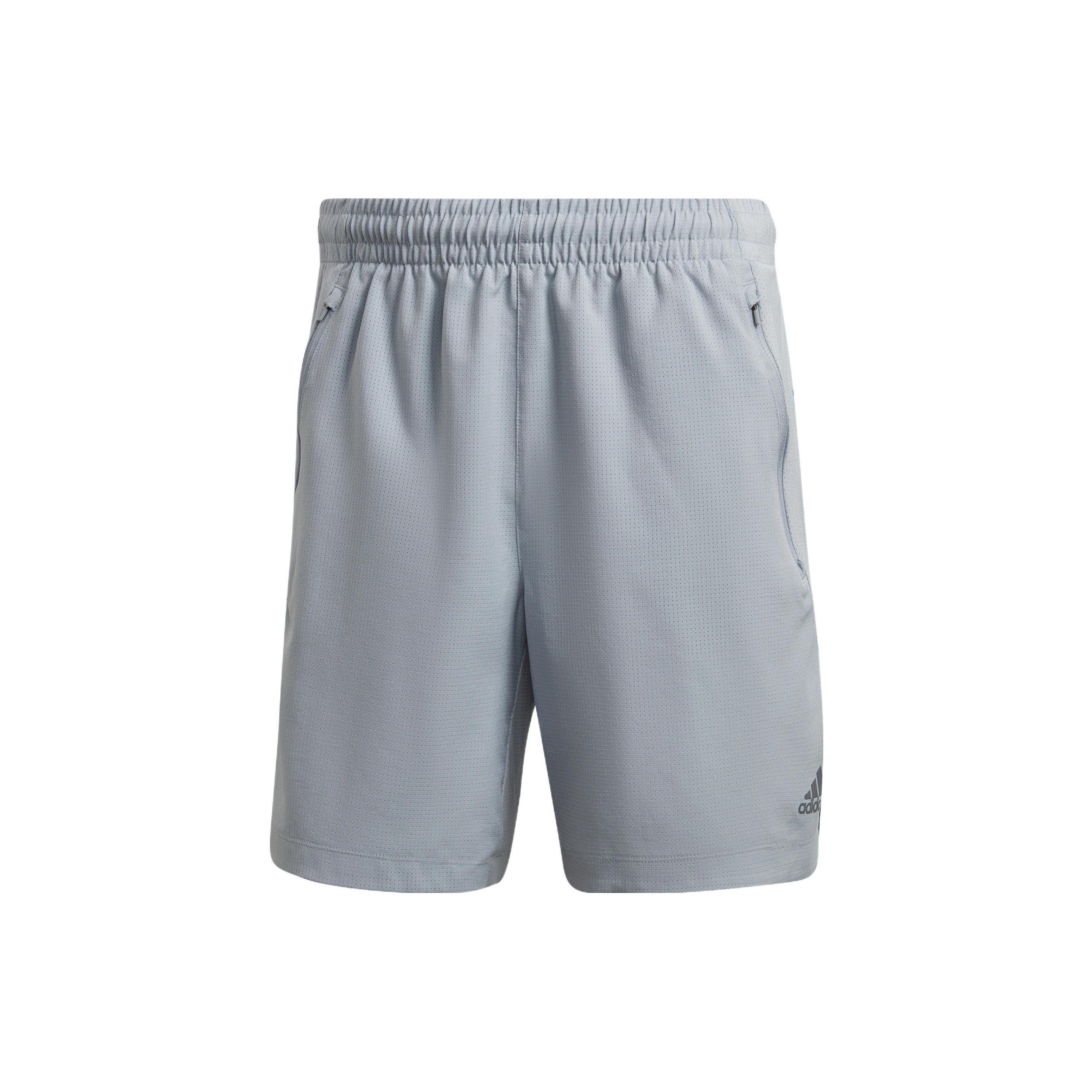 

Adidas Hiit Mesh Detail Print Sports Shorts Men Bottoms Silver HL8797