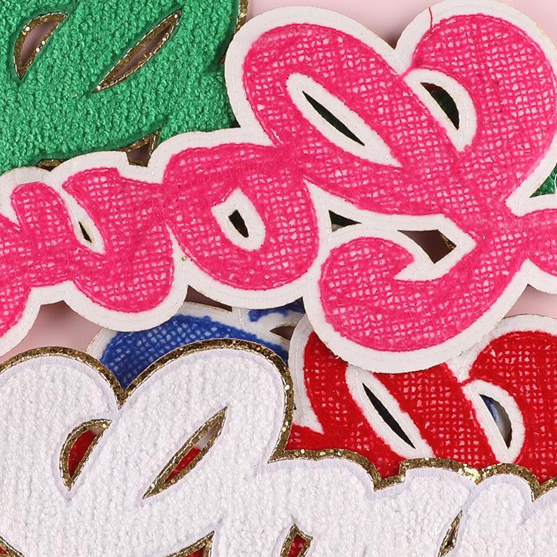 Duoku Computer Embroidery Label English Letter Towel Embroidery Clothing Accessories Diy Patch Sticker Label Chenier Cloth Sticker