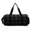 Women's Dry and Wet Separation Plaid Style Fitness Bag Strap Shoe Storage Large Capacity Casual Handbag Travel Bag Can Be Used for Pulling Rod