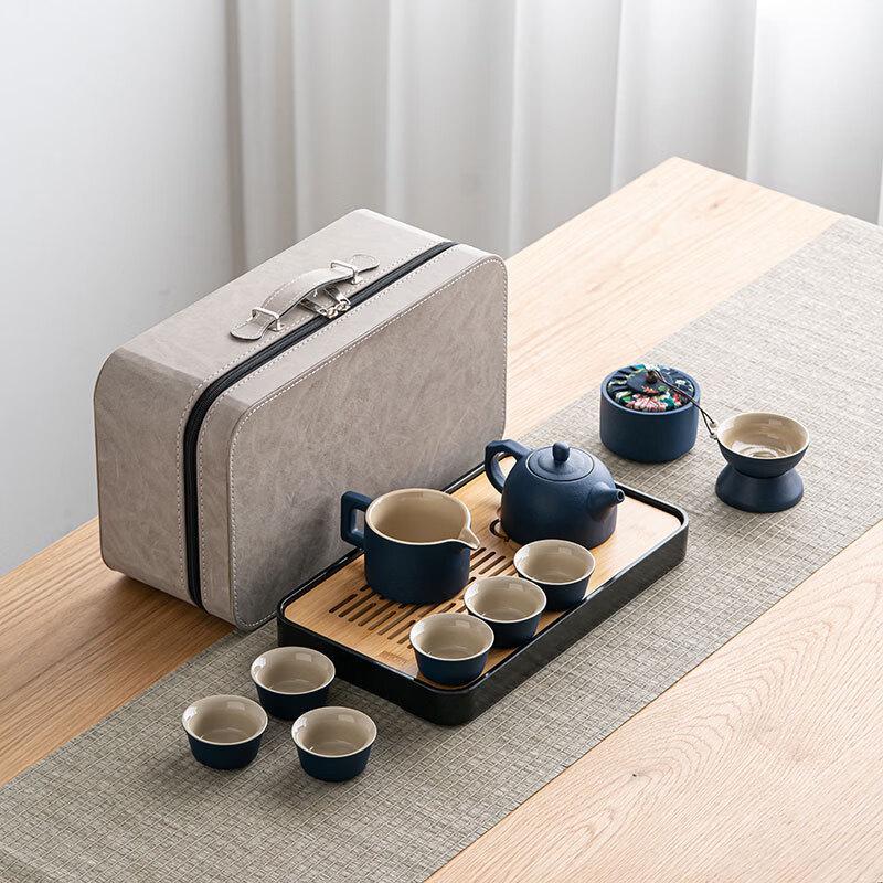 Handun Japanese Portable Ceramic Travel Tea Set