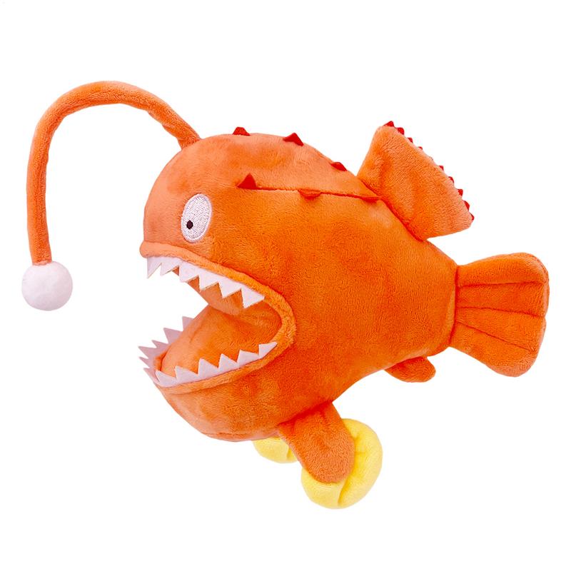 Cartoon Lantern Fish Plush Toy Simulation Monkfish Cute Lophiiformes Ocean Animal Doll Birthday Gift for Kids