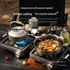 New Outdoor Double-Head Stove: Titanium Purple, Stable Pressure Design for Camping and Picnics