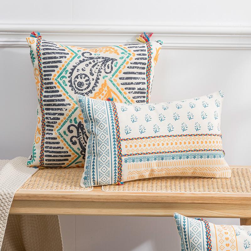 Bohemia Look Geometry Printed Pillowcase Case Decorate Sofa Furniture Soft Cushion Case 45x45cm /30x50cm Durable Material