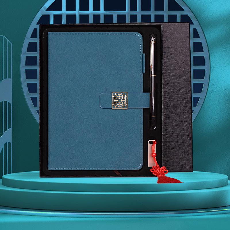 Custom A5 Chinese Style Office Notebook Gift Set with Logo