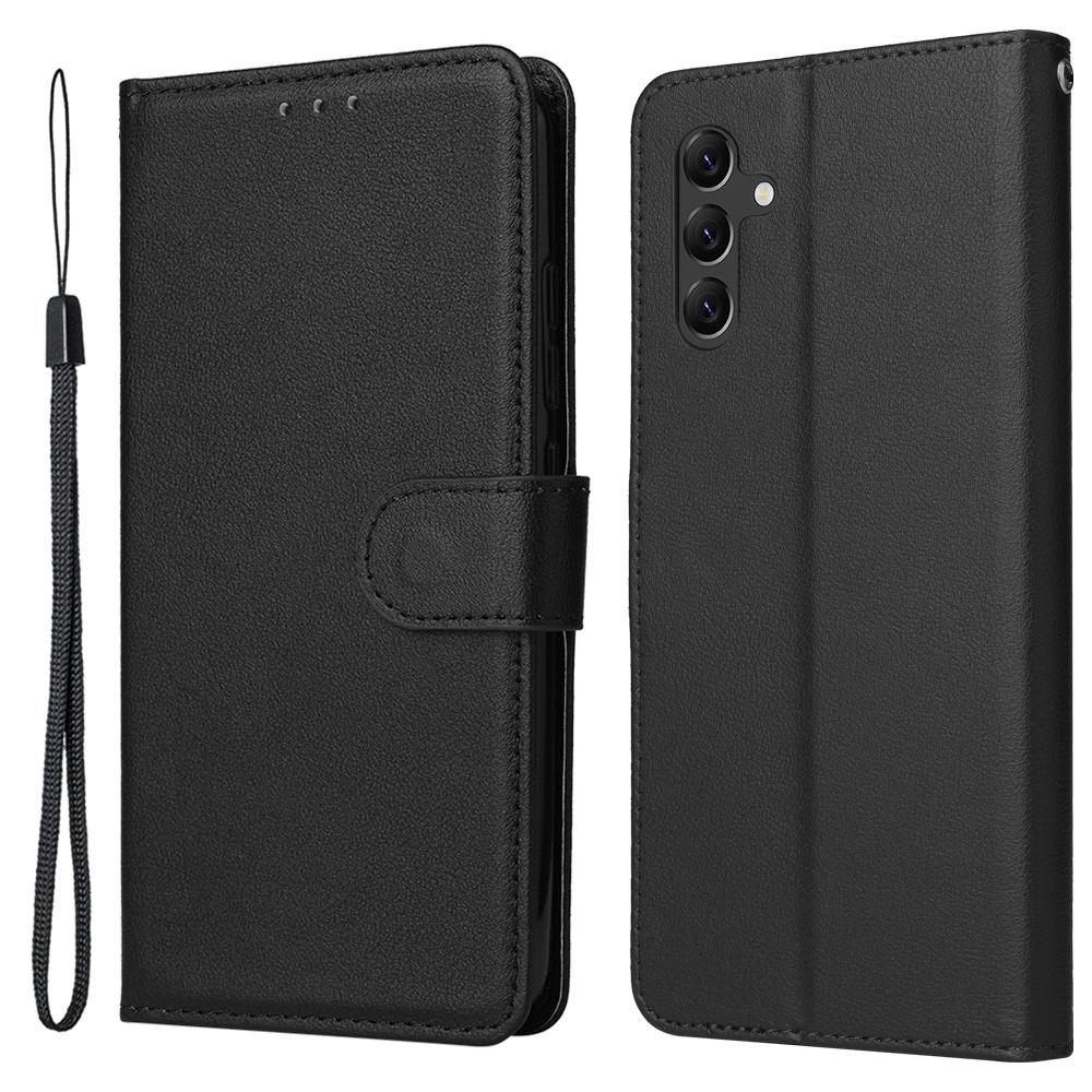 For Samsung Galaxy A14 5G Case Scratch-proof PU Leather Phone Stand Cover with 3 Card Holders