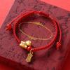Year of The Horse Zodiac Horse Bracelet Calabash Chinese Red Handrope  Spring Festival