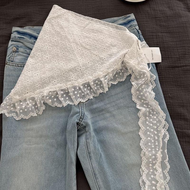 Korean Lace Headband Triangle Scarf Headscarf Western Style Mixed Overlapping Triangle Scarf Half Body Skirt Butt Curtain Female